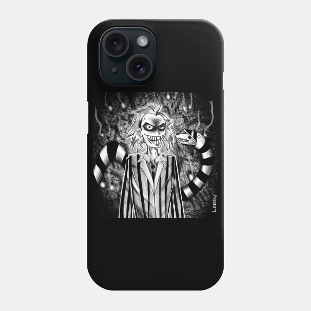 bettlejuice in dark underwold hell arts Phone Case by jorge_lebeau