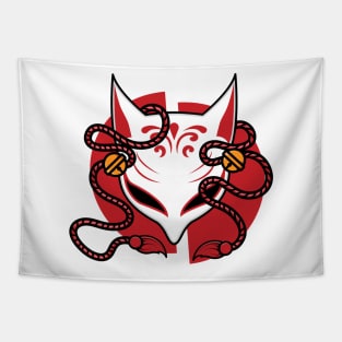 Japanese kitsune mask Tapestry