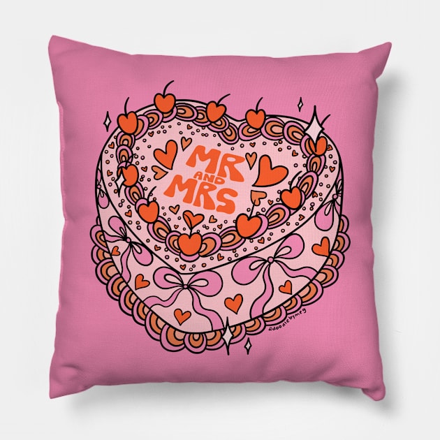 Mr. and Mrs. Cake Pillow by Doodle by Meg