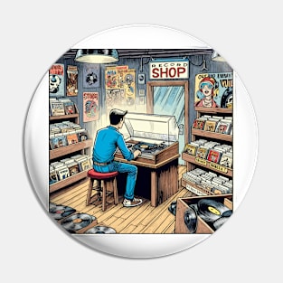 Record shop Pin