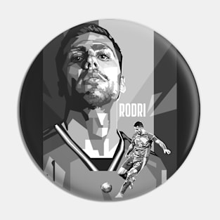 Rodri grayscale Fan art Illustration Pin