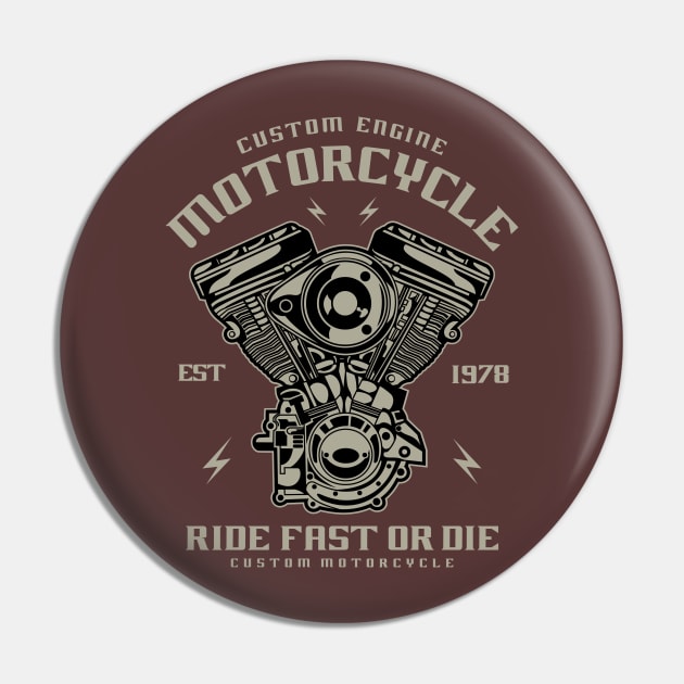 Motorcycle Pin by lionkingdesign