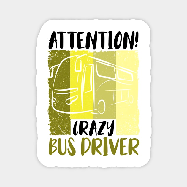 Bus bus driver school bus autobus Magnet by Johnny_Sk3tch