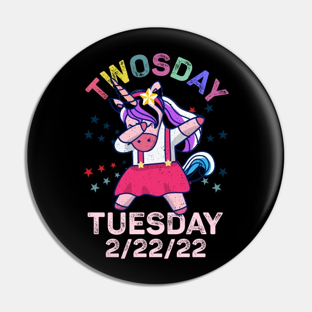 Unicorn Dabbing Tuesday February 22nd Teacher - Happy Twosday 2022 Pin by alcoshirts