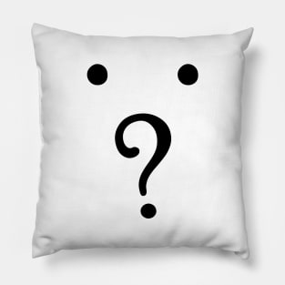 Font Character Pattern Face 3 Pillow