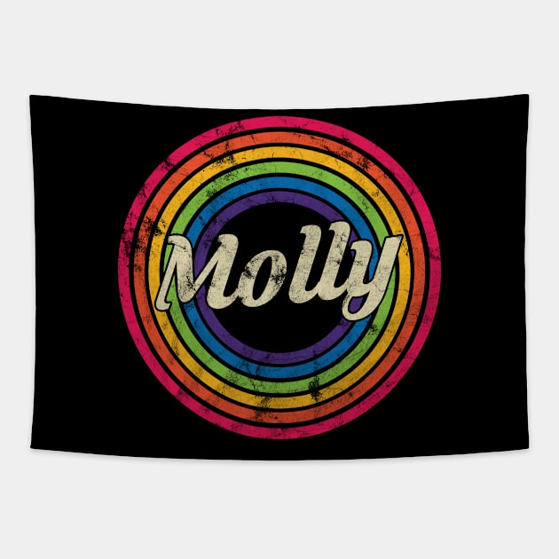 Molly - Retro Rainbow Faded-Style Tapestry by MaydenArt