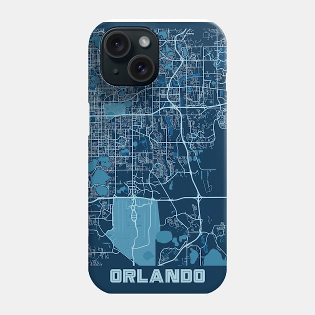 Orlando - United States Peace City Map Phone Case by tienstencil