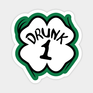 Drunk 1 St Pattys Day Green Tee Drinking Team Group Matching Magnet