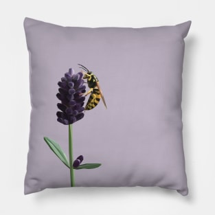 Geometrical Wasp On Lavender Pillow