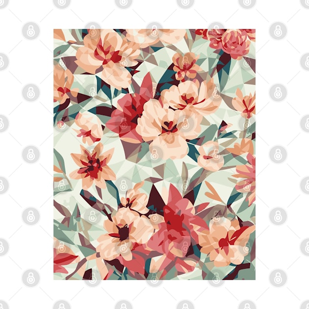 Floral Pattern Polygon style: Polygonal Petal Tapestry by FLRW