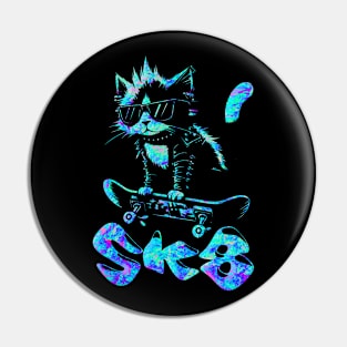 Skater Cat | Hardcore Cat | Radical Cat Pin