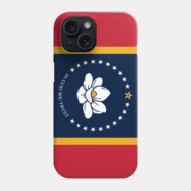 Flag of Mississippi Phone Case by brigadeiro