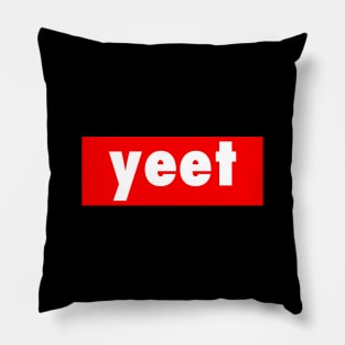 YEET - Slang for Boys in Big Red Street Art T-Shirt Pillow