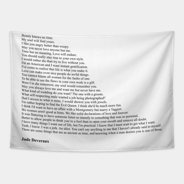 Jude Deveraux Quotes Tapestry by qqqueiru