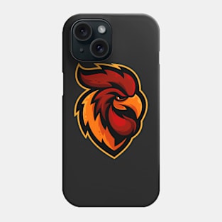 Rooster illustration mascot design Phone Case