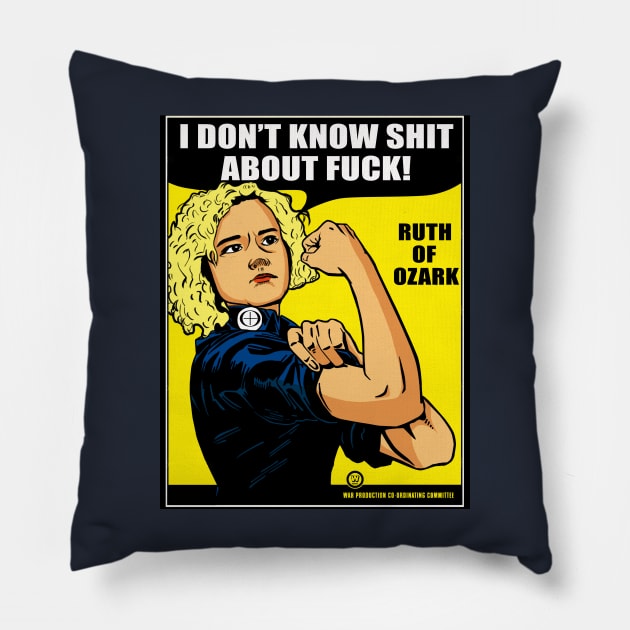 Ruth Langmore Ozark T-shirt Pillow by FreddyK