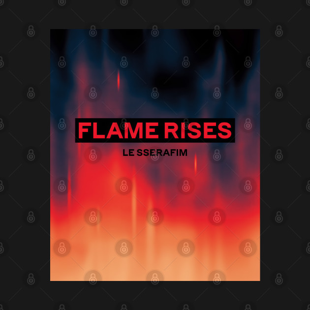 Le sserafim Flame Rises 2 Sided Print by hallyupunch