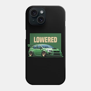 Subaru WRX Car Art - Impreza STI Modified Lowered JDM Car Phone Case