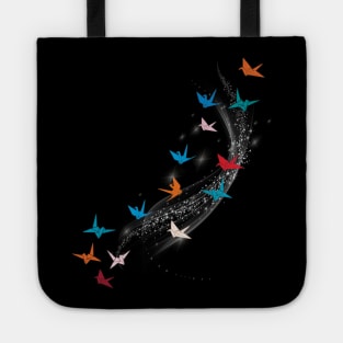 Colorful Paper Cranes Costume Gift Tote