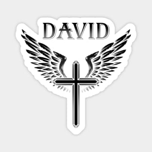 David Inverted Cross Wings Magnet