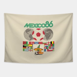 Mexico 86 World Cup Vintage Soccer Tribute Tapestry