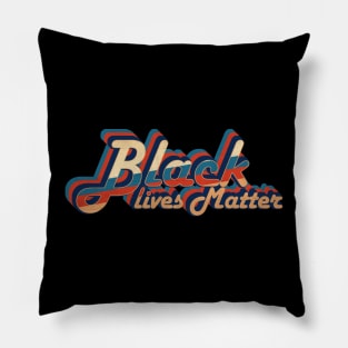 black lives matter - vintage retro 70s future b Pillow