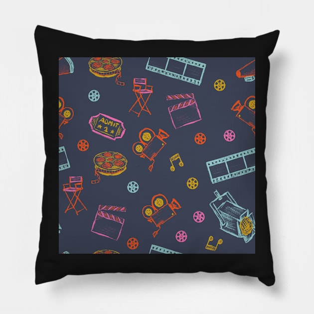 Retro Film Director Pillow by MSBoydston