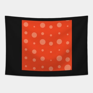 Pink Coral Polka Dots Random Seamless Repeat Pattern Tapestry