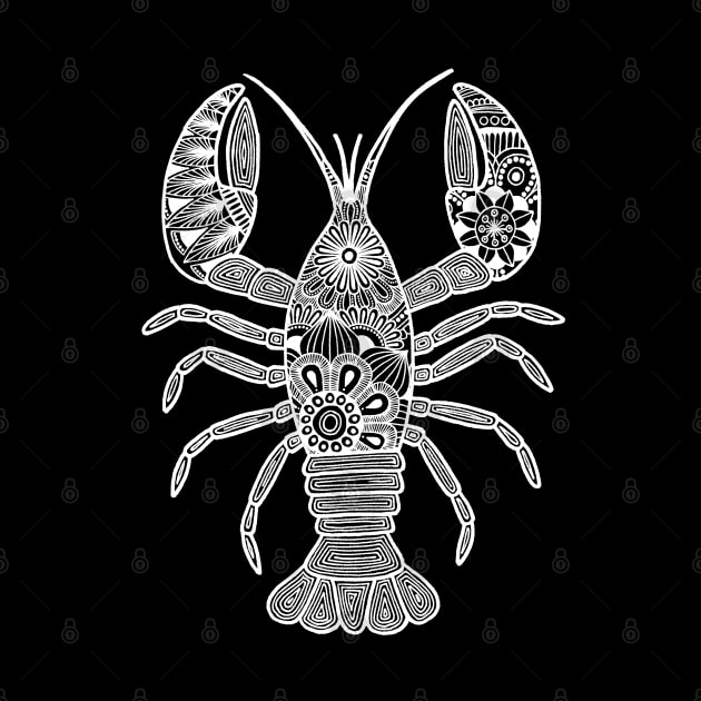 Lobster (black and white vertical) by calenbundalas