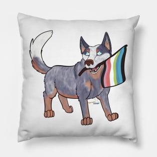 Pride Doggos: Queer Queensland Heeler Pillow