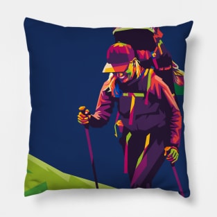 hiking addict Pillow