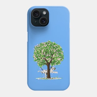 Dalmatian Dog Under Spring Tree Phone Case