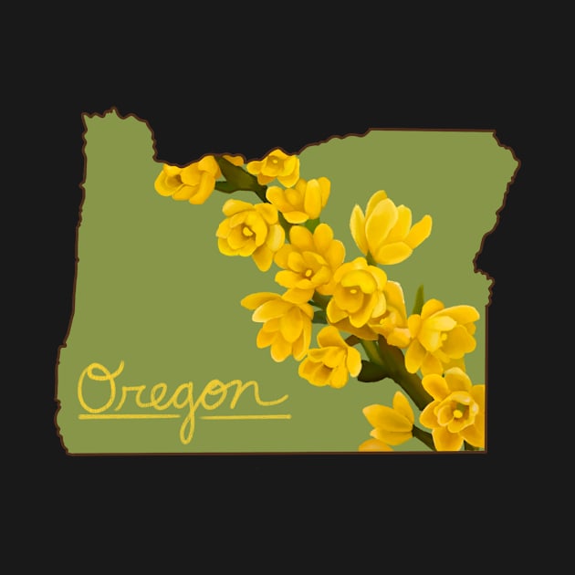 Oregon Grape State Flower by avadoodle