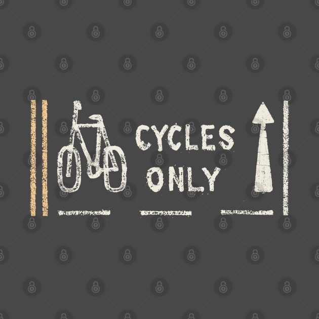 Cycles only - London cycle lane street sign by TinyPrinters