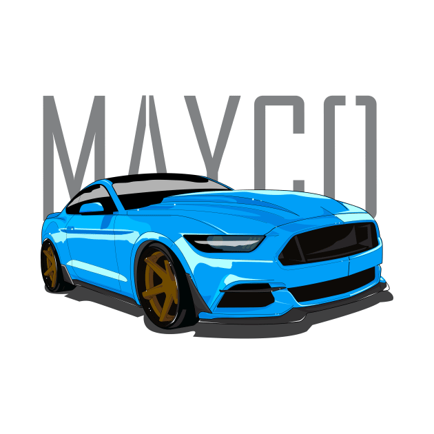 S550 Ford Mustang tuned grabber blue by MAYCO DESIGN