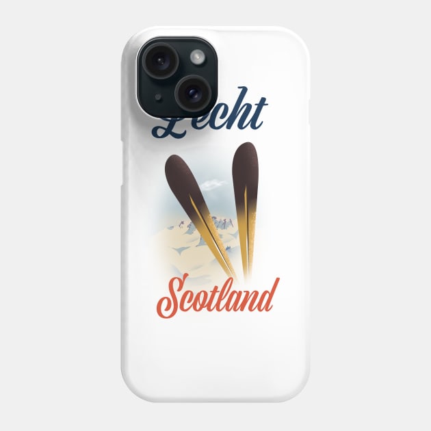 Lecht Scotland Ski poster Phone Case by nickemporium1
