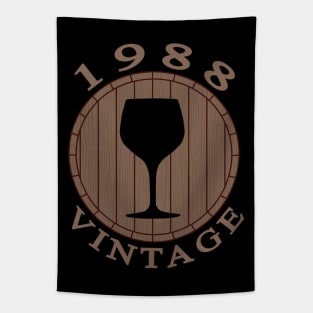 Vintage Wine Lover Birthday 1988 Tapestry