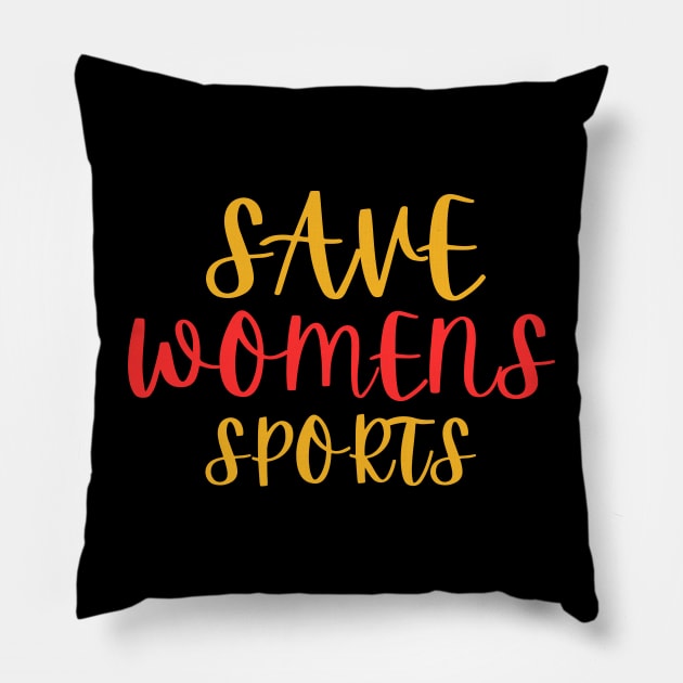 save womens sports Pillow by Anik Arts