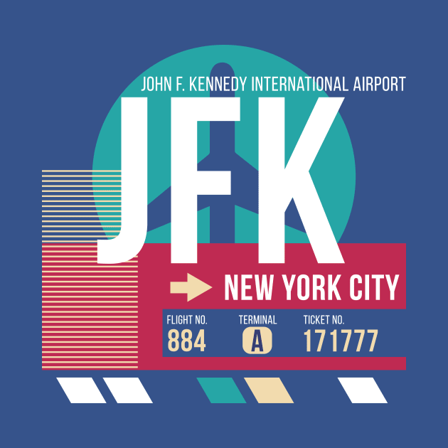 New York City (JFK) Airport Code Baggage Tag by SLAG_Creative