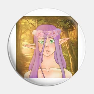 Flower Crown Elf Pin