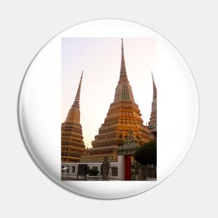 Second entrance view to Phra Chedi Rai with two guardians Pin