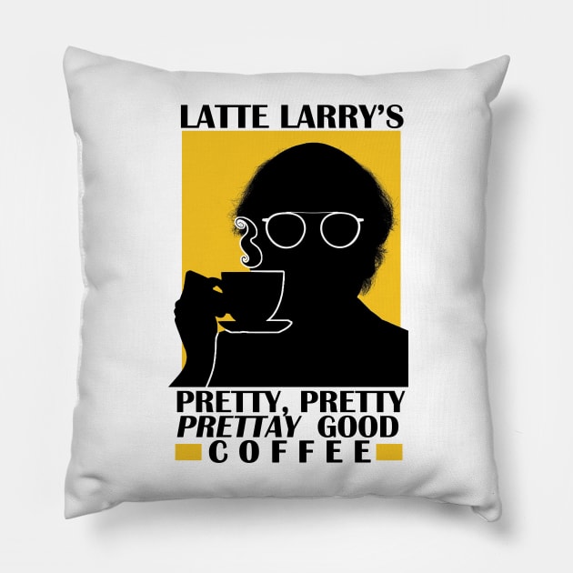 Latte Larry's Pillow by red-leaf