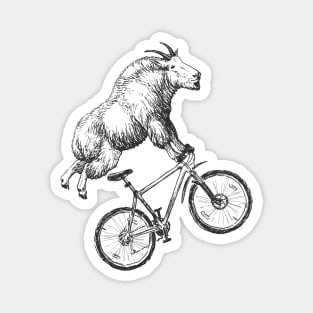 Mountain Goat Mountain Biking Magnet