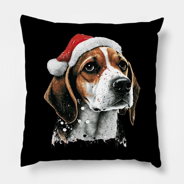 Christmas Beagle Pillow by JayD World