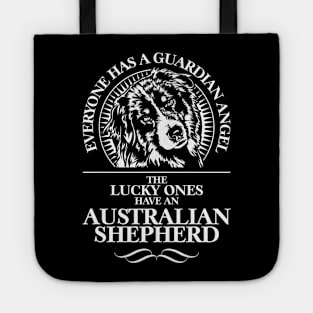 Proud Australian Shepherd Guardian Angel dog saying Tote