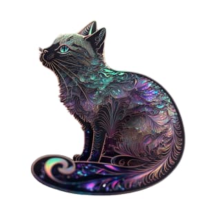 Holographic Glitter Cat T-Shirt