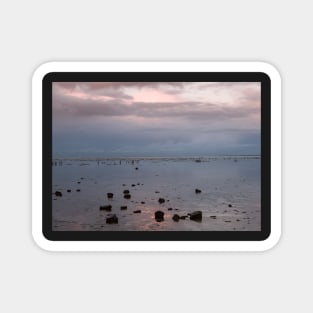 Rocks and sea breakers off the Frisian coast, Netherlands Magnet