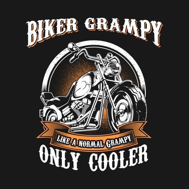 Only Cool Grampy Rides Motorcycles T Shirt Rider Gift by easleyzzi