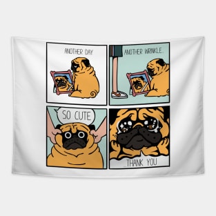 Another Wrinkle Pug Tapestry