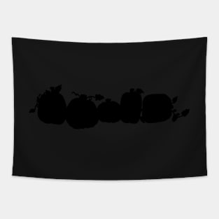 Row of Pumpkins Black Silhouette | Cherie's Art(c)2021 Tapestry